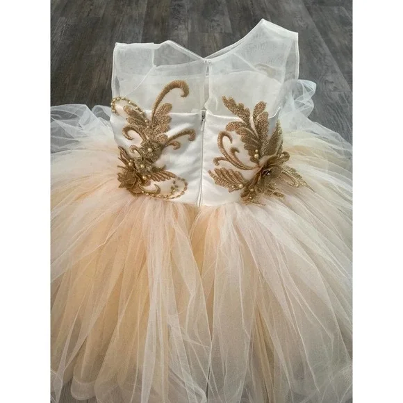 Gorgeous Tulle Princess Birthday Flower Girl Pageant Dress
